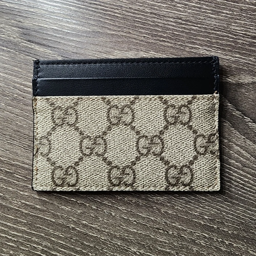 GUCCI GG Card Holder Supreme Beige/Black COA included NWOT - Picture 2 of 10